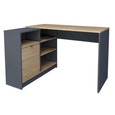 Corner computer desk Optima Oak Golden/Anthracite